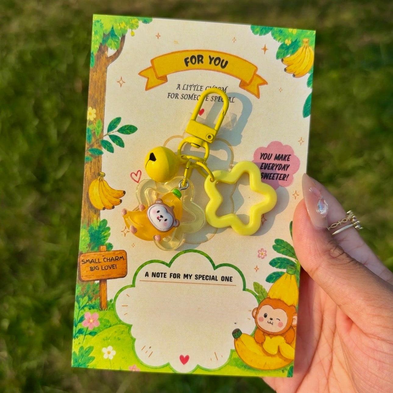 Monkey Baby Charm Card